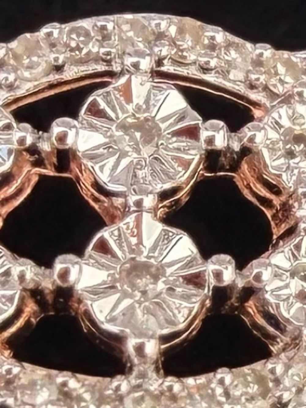 14K Yellow Gold Over Sterling Silver 0.25 CTW Natural Diamond Ring Sz 7 - Picture 4 of 8